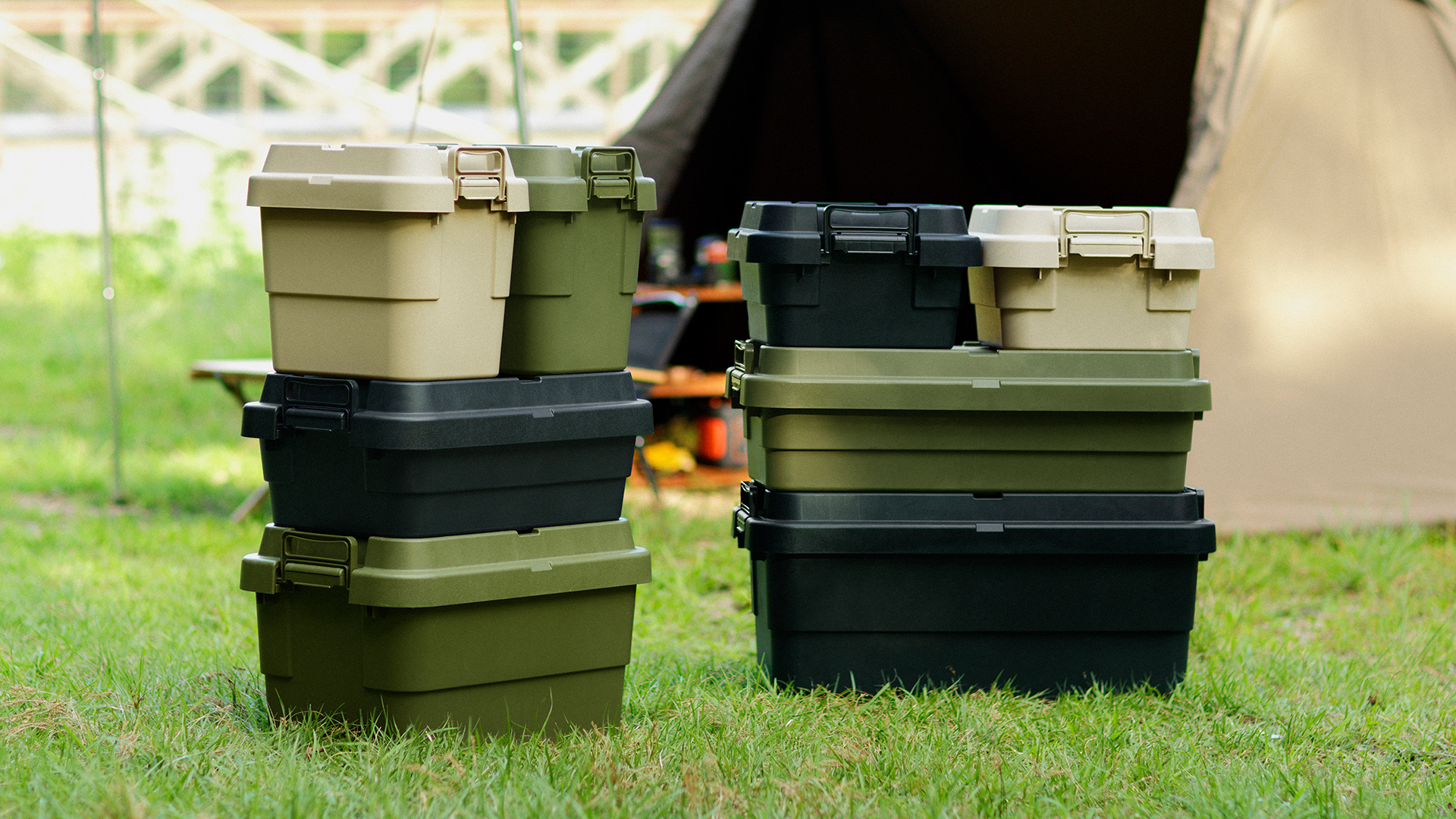 TRUSCO スタックカーゴ4面パネルタイプ 1100X1100XH500 ( SCP4-1150 ) トラスコ中山(株) : リス(RISU) 収納ボックス トランクカーゴ スタック